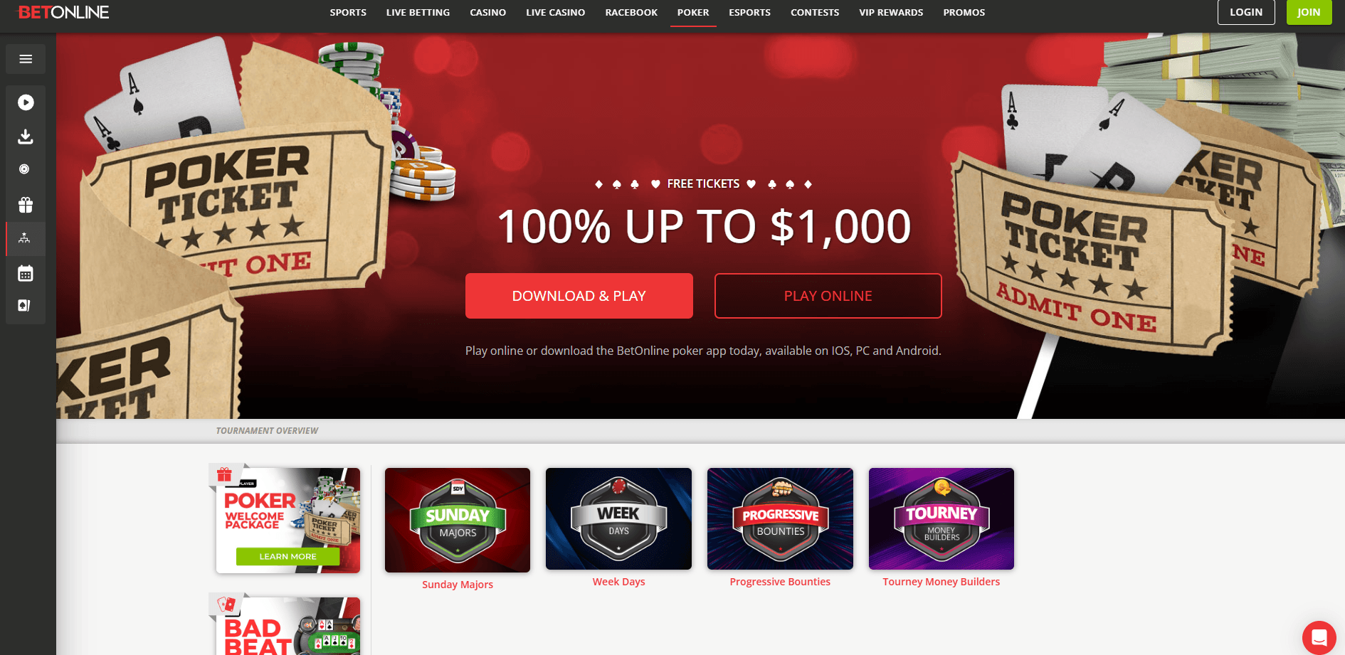 BetOnline poker room review - tournaments, bonuses, cryptocurrency deposits, player reviews | СС-Poker