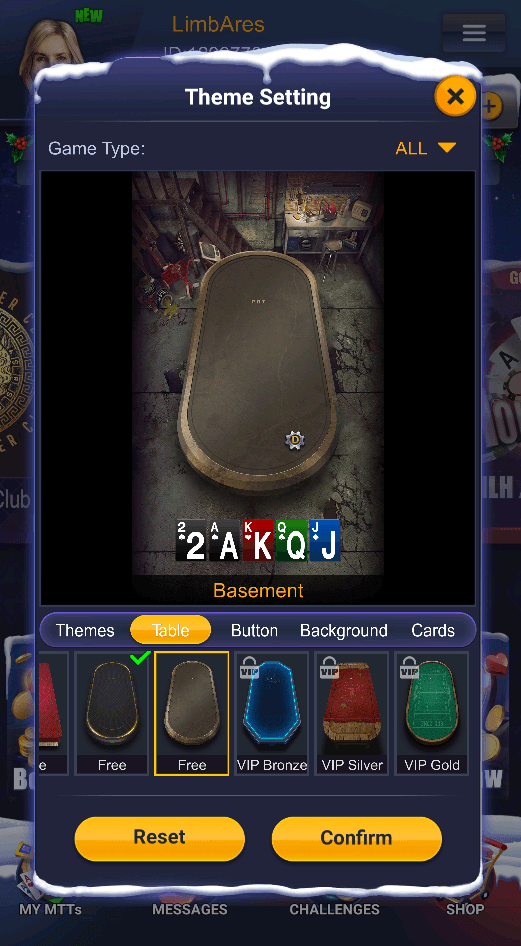 VIP cards in PokerBros app / CC-Poker best clubs and tables